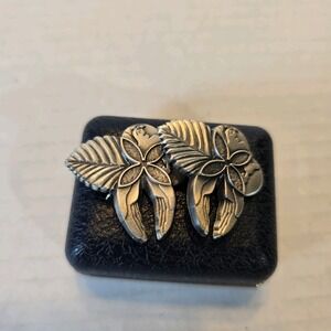 2 Sterling Silver‎ Helping Hands Leaf Flower Dove Globe Pin / Pendant Prayer